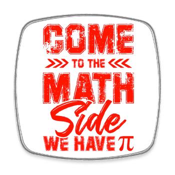 Spruch mathematik - Square fridge magnet - white - Front