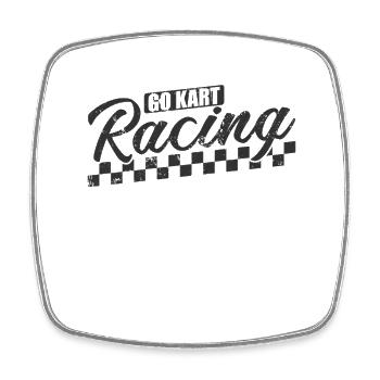 Go Kart Racing Track Kart Racing - Square fridge magnet - white - Front