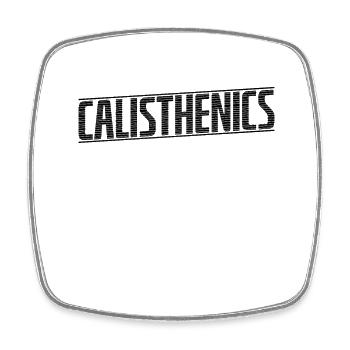 Calisthenics Fitness Workout Force du corps - Magnet carré - blanc - Devant