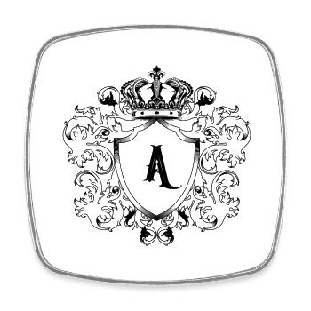 A letter coat of arms - Square fridge magnet - white - Front