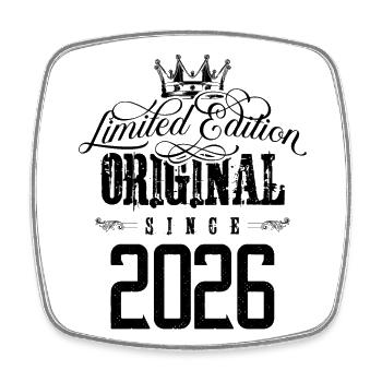 2026 limited edition - Viereckiger Kühlschrankmagnet - Weiß - Vorne