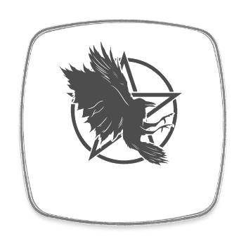 Saisir Corbeau Saisir Oiseau Corbeau - Magnet carré - blanc - Devant