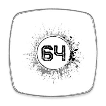 64 Nombre d’objets blob - Magnet carré - blanc - Devant