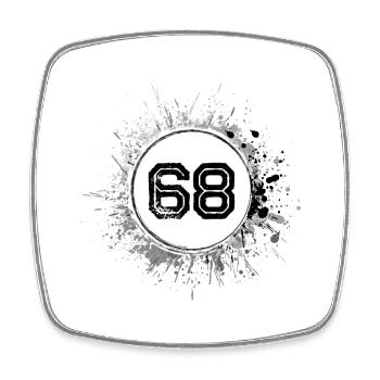 68 Number of blobs - Square fridge magnet - white - Front