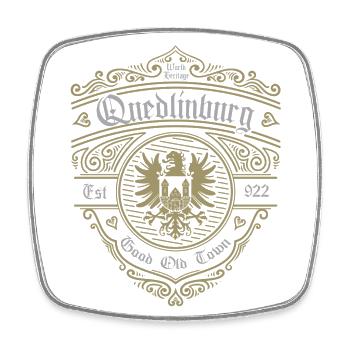Quedlinburg (Good-Old-Town-Edition) - Viereckiger Kühlschrankmagnet - Weiß - Vorne