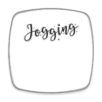 Jogging Exercise Endurance Sports Running - Square fridge magnet - white - Front
