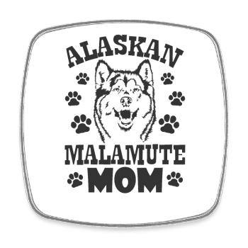 Alaskan Malamute Mom Haustier Hund Rasse - Viereckiger Kühlschrankmagnet - Weiß - Vorne
