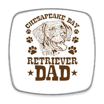 Chesapeake Bay Retriever Papa Pet Dog - Magnet carré - blanc - Devant