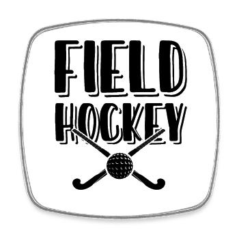 Field hockey - Square fridge magnet - white - Front
