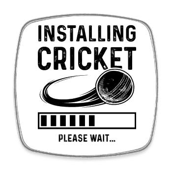 Installer le cricket - Magnet carré - blanc - Devant