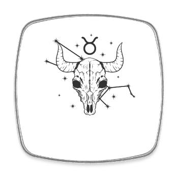 Stier Sternzeichen April Mai - Viereckiger Kühlschrankmagnet - Weiß - Vorne