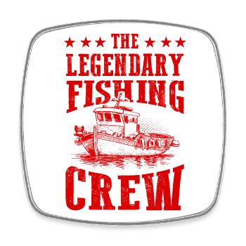 Legendary Fishing Team - Viereckiger Kühlschrankmagnet - Weiß - Vorne