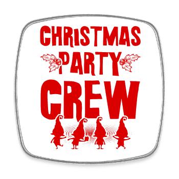 Christmas Party Crew - Viereckiger Kühlschrankmagnet - Weiß - Vorne