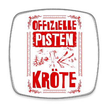 Ofizielle Pisten Kröte - Viereckiger Kühlschrankmagnet - Weiß - Vorne