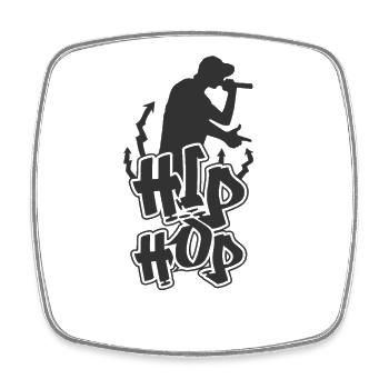 Hip Hop Musikrichtung Rap Graffiti Urban - Viereckiger Kühlschrankmagnet - Weiß - Vorne