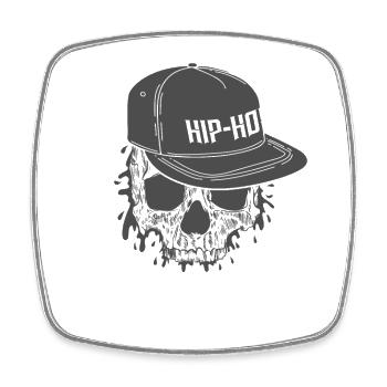 Hip Hop Cappi Musikrichtung Rap - Viereckiger Kühlschrankmagnet - Weiß - Vorne