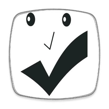 Fine smile - Fine face F03. - Square fridge magnet - white - Front