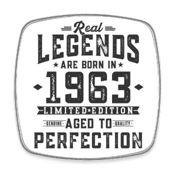 Legends were born in 1963 - Square fridge magnet - white - Front