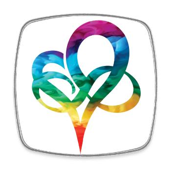 LGBTQ Rainbow Heart Pride Heart Gift - Square fridge magnet - white - Front