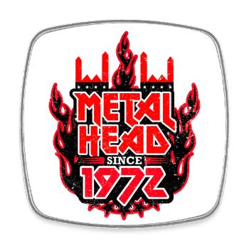 MÉTALLEUX depuis 1972 - Magnet carré - blanc - Devant
