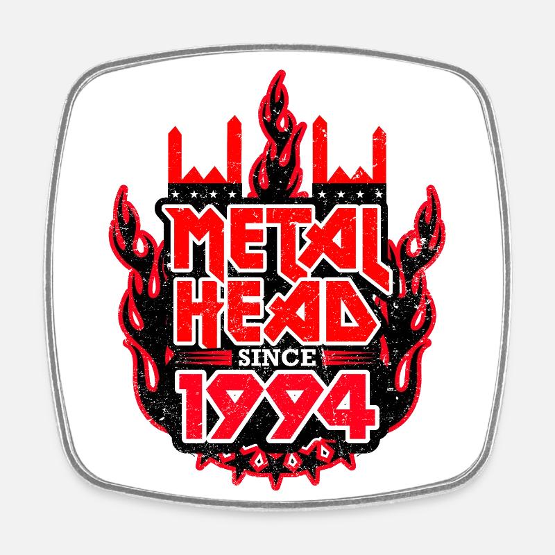 METALHEAD since 1994 - Square fridge magnet - white