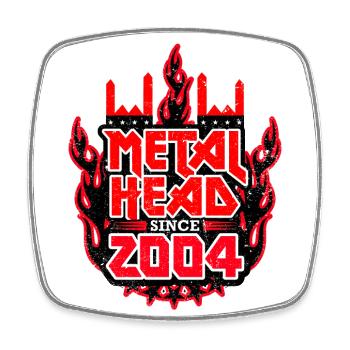 METALHEAD since 2004 - Square fridge magnet - white - Front