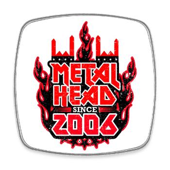 METALHEAD since 2006 - Viereckiger Kühlschrankmagnet - Weiß - Vorne