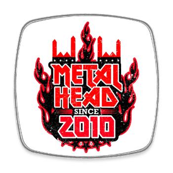 METALHEAD since 2010 - Viereckiger Kühlschrankmagnet - Weiß - Vorne