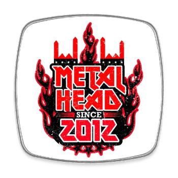 METALHEAD since 2012 - Viereckiger Kühlschrankmagnet - Weiß - Vorne