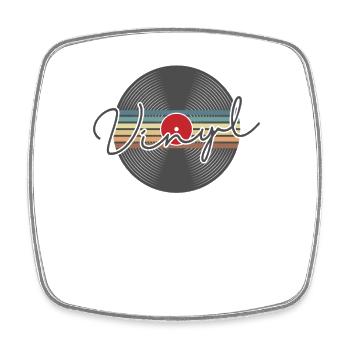 Vinyl Record Music Album Recordings - Square fridge magnet - white - Front