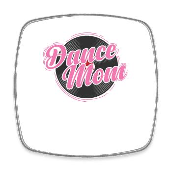 Dance Mom Vinyl Record Disque Musique - Magnet carré - blanc - Devant