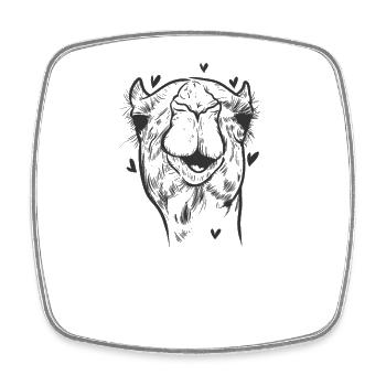Dromadaire à bosse de chameau du désert de savane - Magnet carré - blanc - Devant