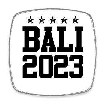 Bali 2023 - Square fridge magnet - white - Front