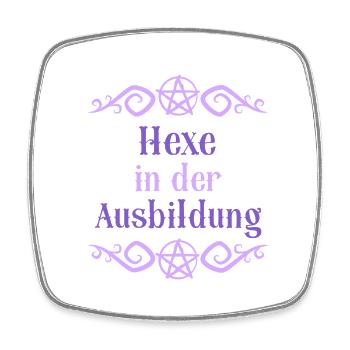 Hexe in der Ausbildung Gothic Pentagram - Viereckiger Kühlschrankmagnet - Weiß - Vorne