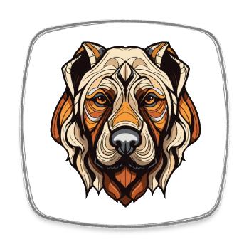 Kangal Hund Portrait - Viereckiger Kühlschrankmagnet - Weiß - Vorne