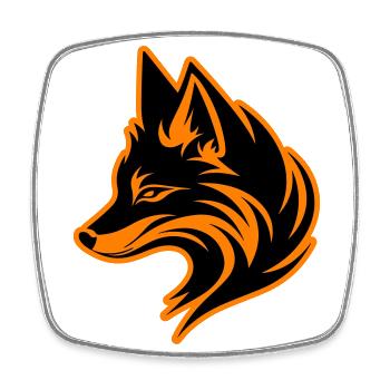 Fuchs Tier - Viereckiger Kühlschrankmagnet - Weiß - Vorne