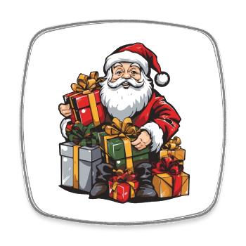 Cadeaux du Père Noël - Magnet carré - blanc - Devant