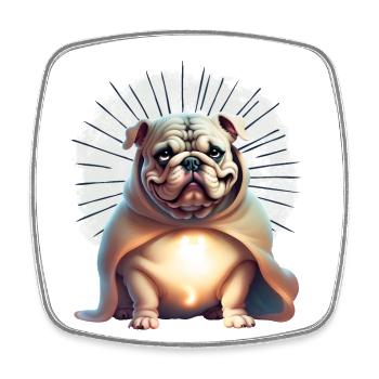 Bulldogge Halloween Hund Hunde - Viereckiger Kühlschrankmagnet - Weiß - Vorne