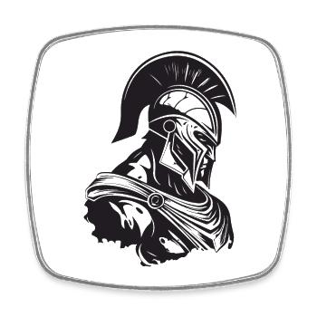 Spartan Gladiator Muscles Musculation - Magnet carré - blanc - Devant