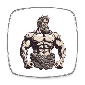 Muscles Workout Gym Bodybuilder - Square fridge magnet - white - Front