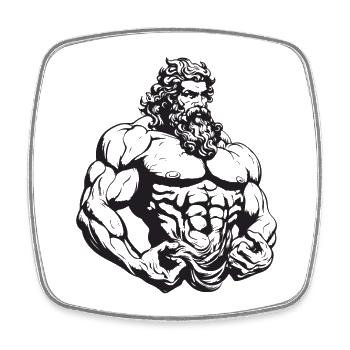 Bodybuilder Muscles Workout Gym - Magnet carré - blanc - Devant