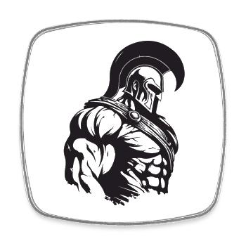 Spartan Gladiator Muscles Musculation - Magnet carré - blanc - Devant