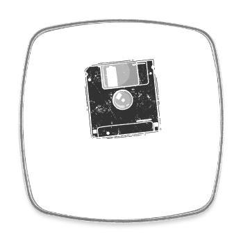 Floppy Disk Storage Module Disk - Square fridge magnet - white - Front