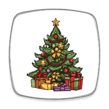 Fir Xmas Christmas - Square fridge magnet - white - Front