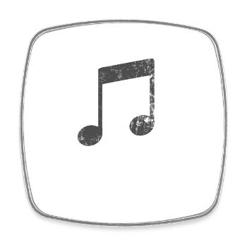 Noten Musik Ton - Viereckiger Kühlschrankmagnet - Weiß - Vorne