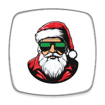 Santa Claus Head Santa Portrait - Square fridge magnet - white - Front