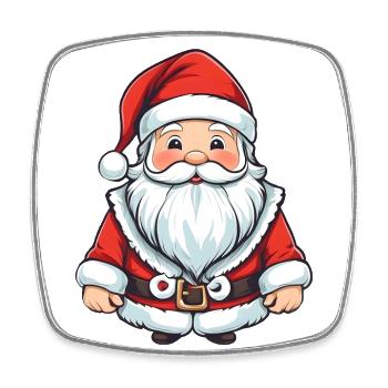 Comic Weihnachtsmann - Viereckiger Kühlschrankmagnet - Weiß - Vorne