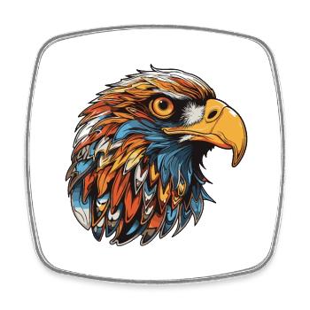 Eagle Head - Square fridge magnet - white - Front