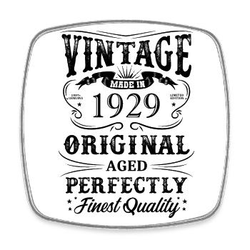 Vintage Made In 1929 95 Years Of Being Awesome - Square fridge magnet - white - Front