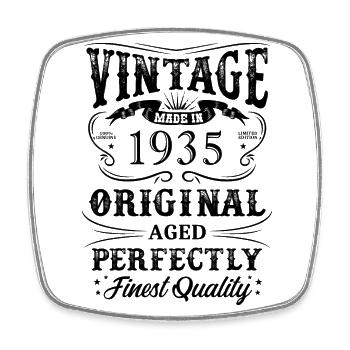 Vintage Made In 1935 89 Years Of Being Awesome - Square fridge magnet - white - Front